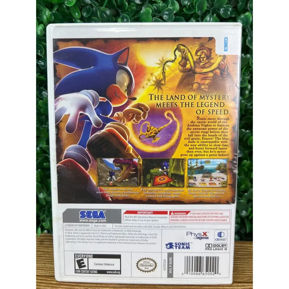 Sonic and the Secret Rings (Nintendo Wii) Complete CIB w/ Manual